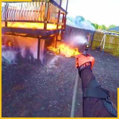 Bro putting out a fire. I don&rsquo;t know if it has been posted here. Found it on fb.