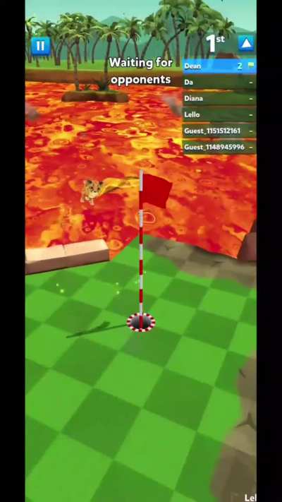 Tricky shot on Lava