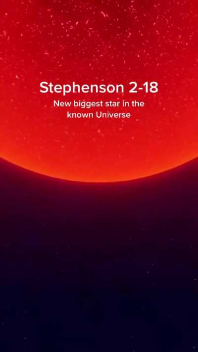 Stephenson 2-18 has recently become the biggest star in the known Universe.
