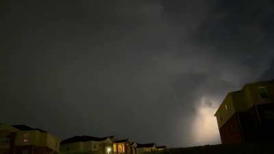Nice lights show near Rock Chalk Park ⚡️
