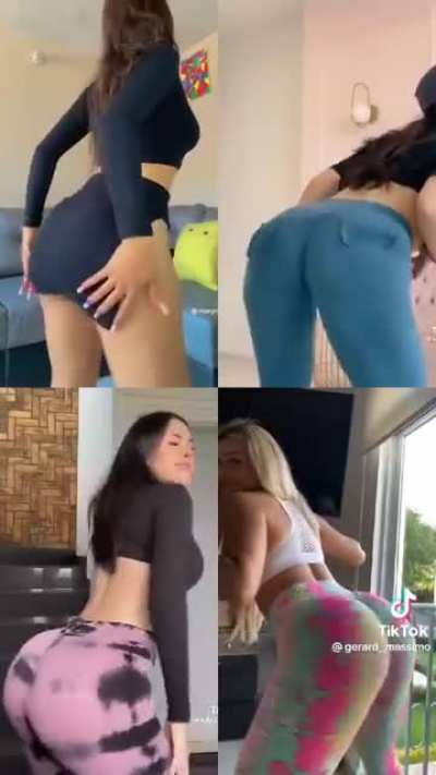 four asses twerking