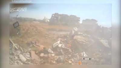 Hamas fighters ambush a group of 3 Israeli soldiers, killing 2. Al-Zana, Gaza, Palestine. April, 2024