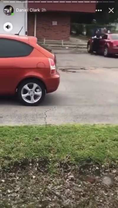 Drug deal/car-jacking/something goes wrong and escalates quickly...