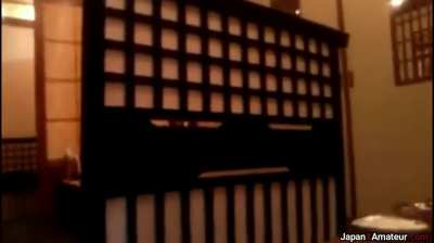 Amateur Japanese Girl Giving A Blowjob At A Restaurant
