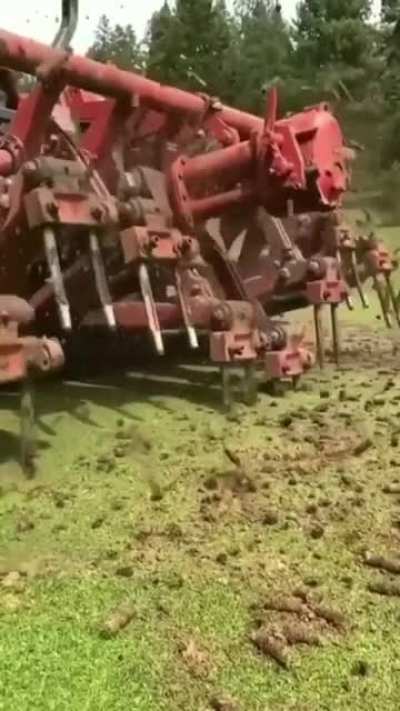 Golf course aeration is preventive maintenance but looks like it&rsquo;s straight out of a nightmare