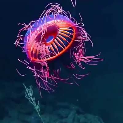 This Mesmerizing Jellyfish Was spotted6 4,000 Feet Below The Sea Off The Coast Of Baja California, Mexico