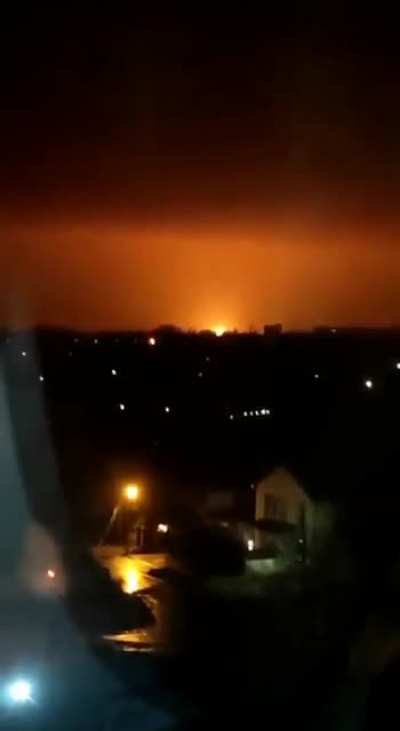 Large explosion in Luhansk, eastern Ukraine, appears to be near the site of a gas pipeline