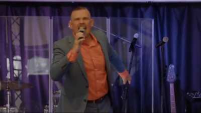 Insane antivaxx televangelist screams at his congregation "do not get vaccinated" and only "crack-smoking, demon-possessed leftists" think Biden is the legitimate president.