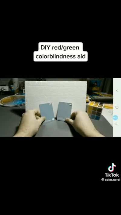 DIY red/green color blindness aid