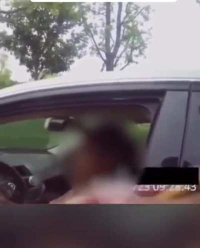 Racist Karen harasses cop