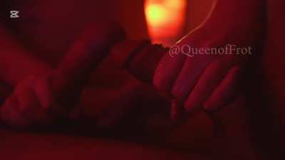 Slow and sensual Frotting massage, would you like to join us too? Friendly fire encouraged 😏🍯⚔️💦