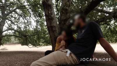 Blowjob in the public park. Lucky for us it wasn't busy... [gif]