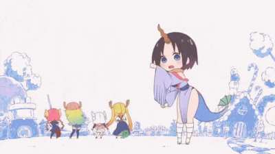 Cute Dragons dancing [Miss Kobayashi&rsquo;s Dragon Maid]