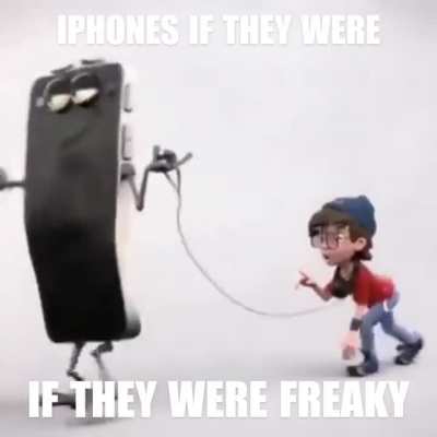 the more this boomer ass animation is posted unironically, the more people will say "Iphones if they were freaky" or some shit