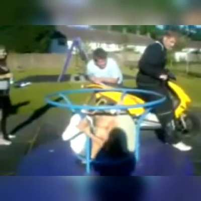 Carousel + scooter = Stupid, I guess?