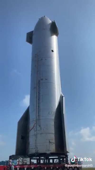 Rolling the starship to the launch pad
