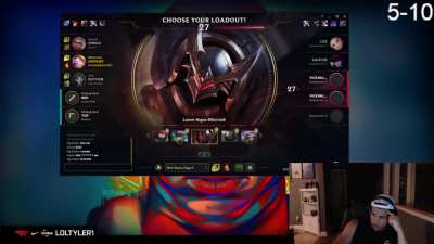 Tyler1 demotes to Master in champ select...