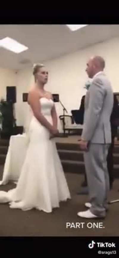 Horrible mother-in-law thinks she's the main character during the vows.
