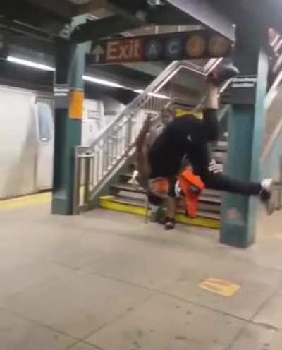 Taking the subway in NYC.