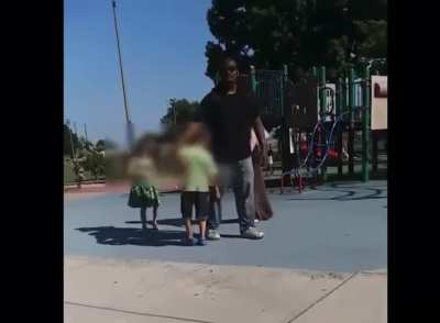 The little boy and girl were kicking eachother and the boys dad intervened and said &ldquo;no kicking&rdquo; then girl&rsquo;s mom came up and KICKED HIS CHILD