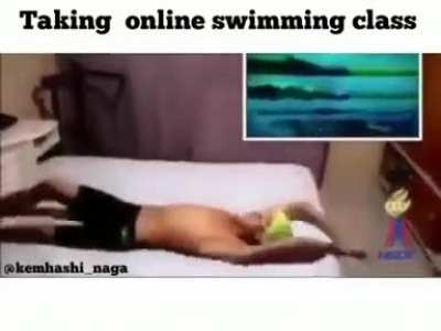 Online swimming class
