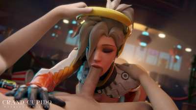 Mercy Sweet Blowjob in the Park {Overwatch] (Grand Cupido)