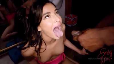 Emily Willis drinking BBC piss