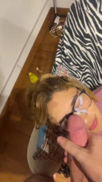 Does it turn you on to cum on my reading glasses?