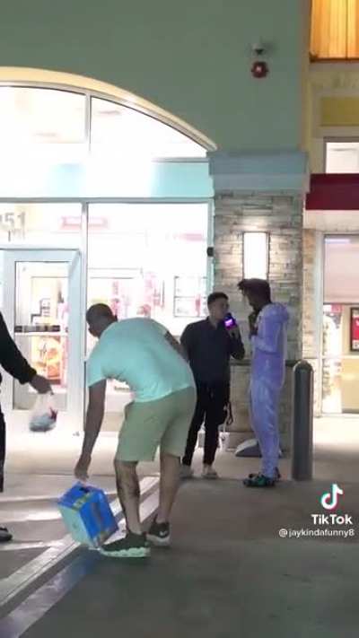 Assaulting a random person