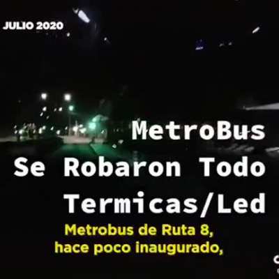 Se robaron las térmicas, cables y la instalación led del metrobus en San Martín