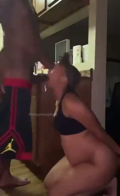 Handcuffed face fuck