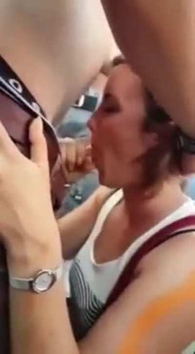 Giving a Blowjob during a Festival