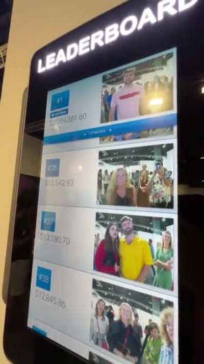 This is a real ATM at Art Basel that puts your bank account balance &amp;amp; photo on a leaderboard for all to see