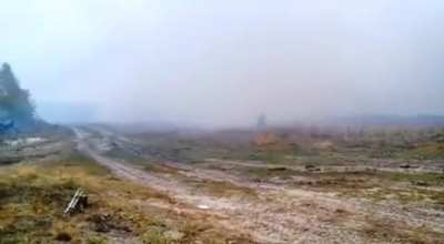 The retreating Russians are warmed up by Ukrainian fireworks