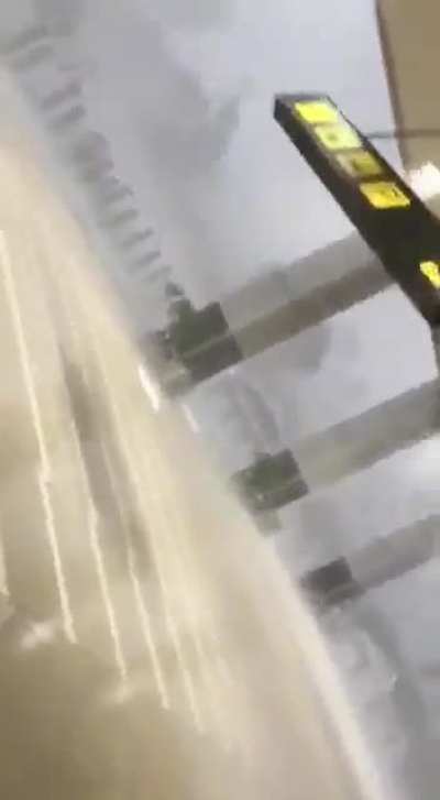 Peshawar Airport amidst a storm