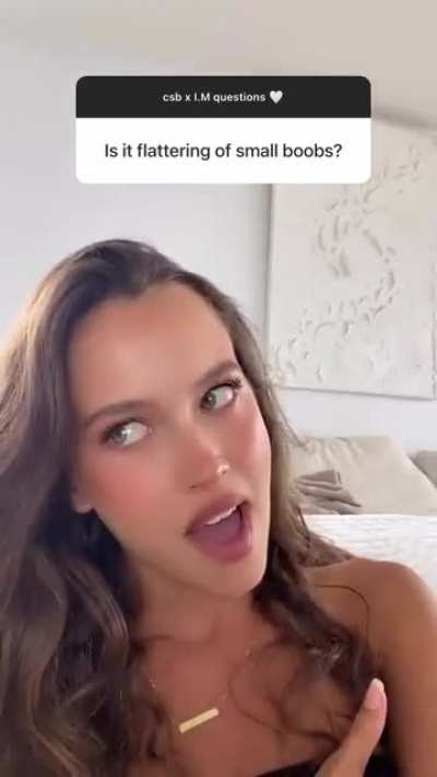 Isabelle Mathers, not shy talking about her boobs