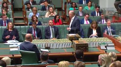 Sussan Ley embarrassingly tries to accuse PM Albanese of scaremongering on interest rates when they went up under the Coalition, but doesn&rsquo;t realize Albo at the time was quoting her now leader, Dutton. As the PM corrects Ley, even Peter Dutton can&rsquo;t hold 