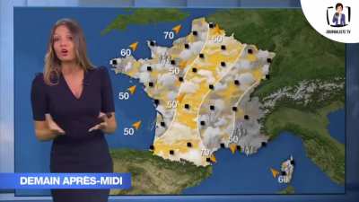je l'avai d&eacute;j&agrave; vu mais jamais avec la pr&eacute;sentatrice m6 meteo