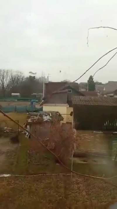 Russian military aircraft Su-57 Launches missiles in civilian houses. No casualties.