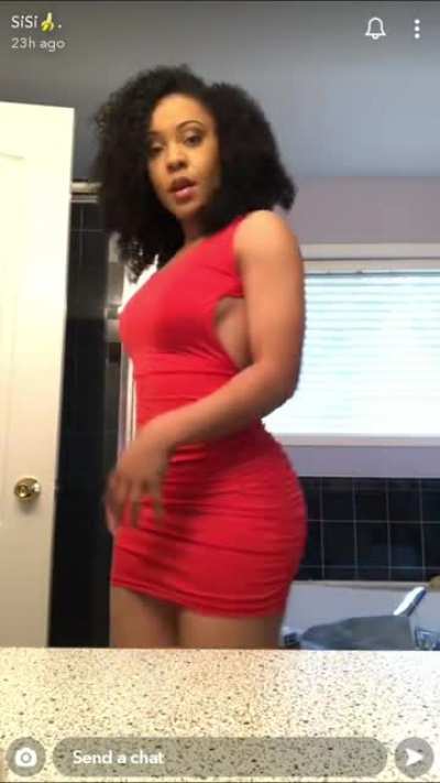 "Slip on your red dress"