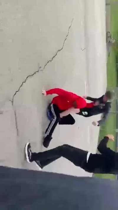 Here's me and some kid fighting (back story he stole my vape) I'm the one in the shorts