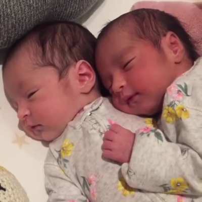 As a twin I can say we are at each other&rsquo;s side from the start due to limited space haha