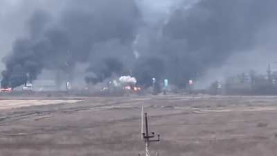Column of Russian "SOBR" spetsnaz unit destroyed while attempting to cross Irpin river, 25th February 2022