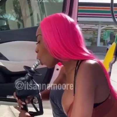 Blowing the gas pump
