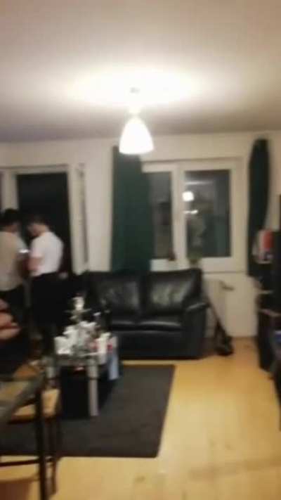 Translation: heyyy what's going on party at my place! Laura what's going on?