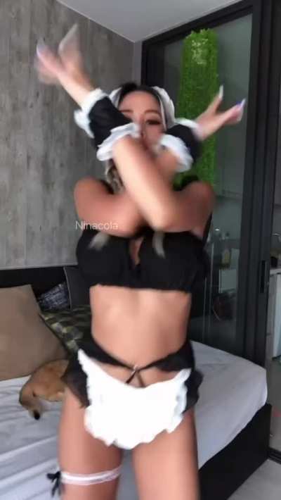 Excuse me boss, your cock is dirty&hellip; let me clean it