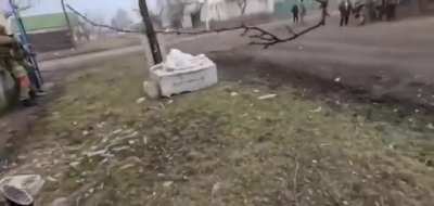 GoPro footage of a Stormtrooper unit in the village of Zaoleshenka, Kursk region. 51.2044125, 35.2492338
