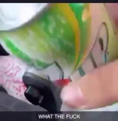 Soda can goes pop