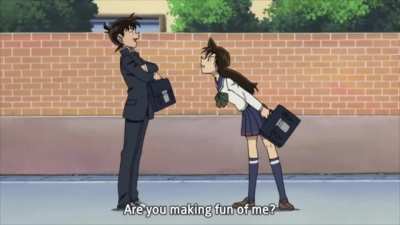Funny and cute scene (Ran &amp;amp; Shinichi)
