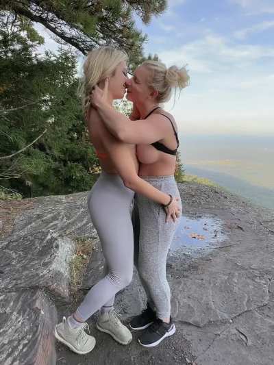 Two wild girls making out!